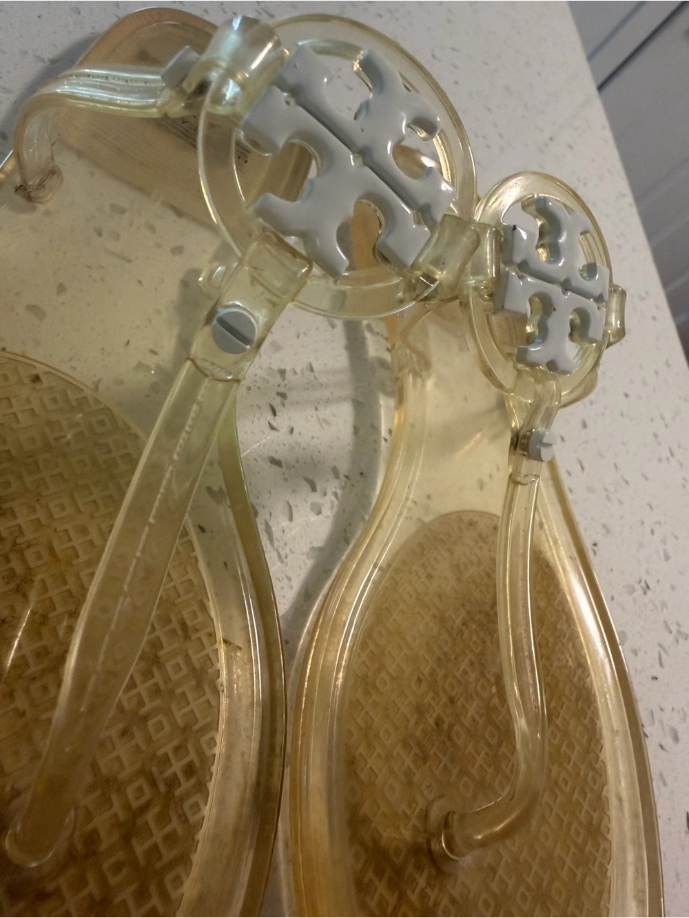 Tory Burch Clear Mini Miller Jelly Sandals ✨